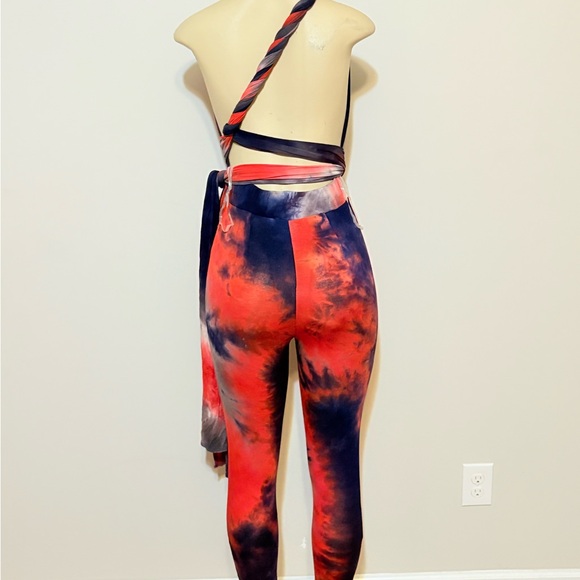 Multicolored tie dye one piece bodysuitt - Picture 5 of 9